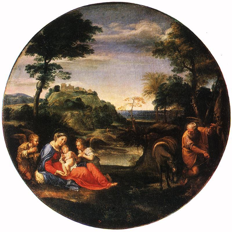 CARRACCI, Annibale Rest on Flight into Egypt ff